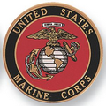 7/8" Etched Enameled Medal Insert (United States Marine Corps)